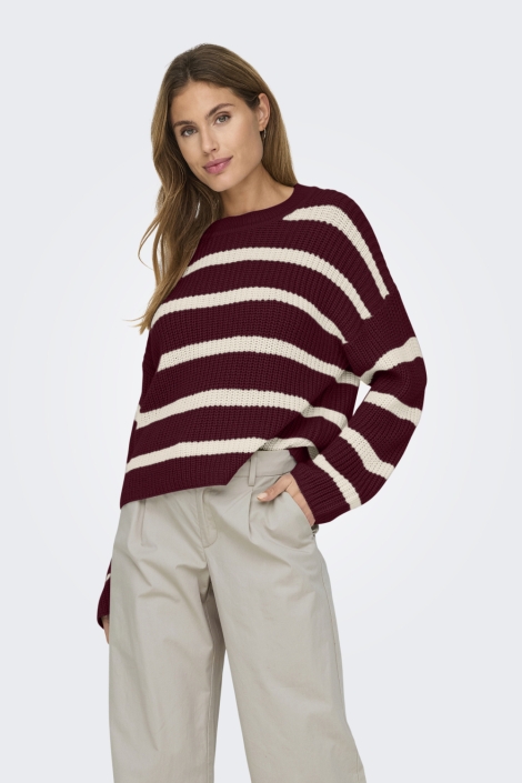 Jacqueline de Yong jdyjusty l/s stripe pullover knt no